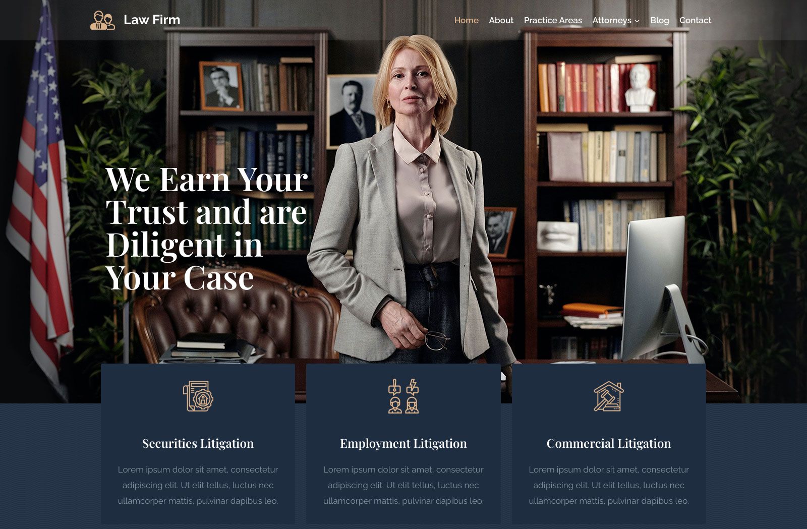 Preview of the Law Firm template