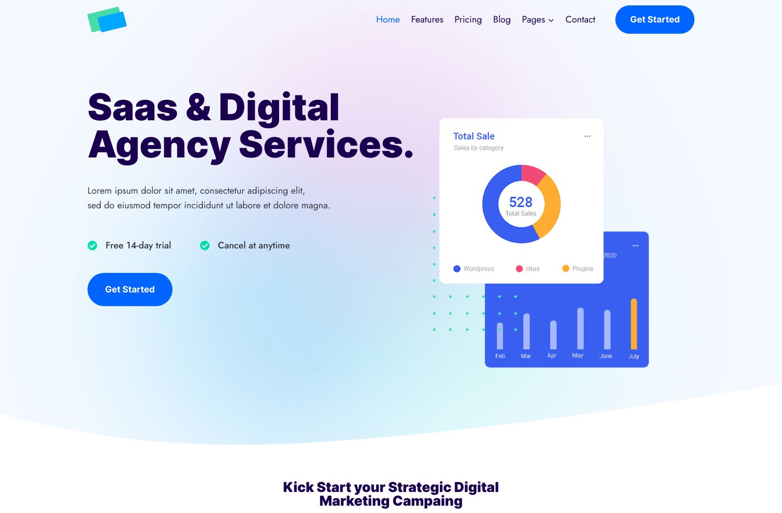 Preview of the Digital Services template