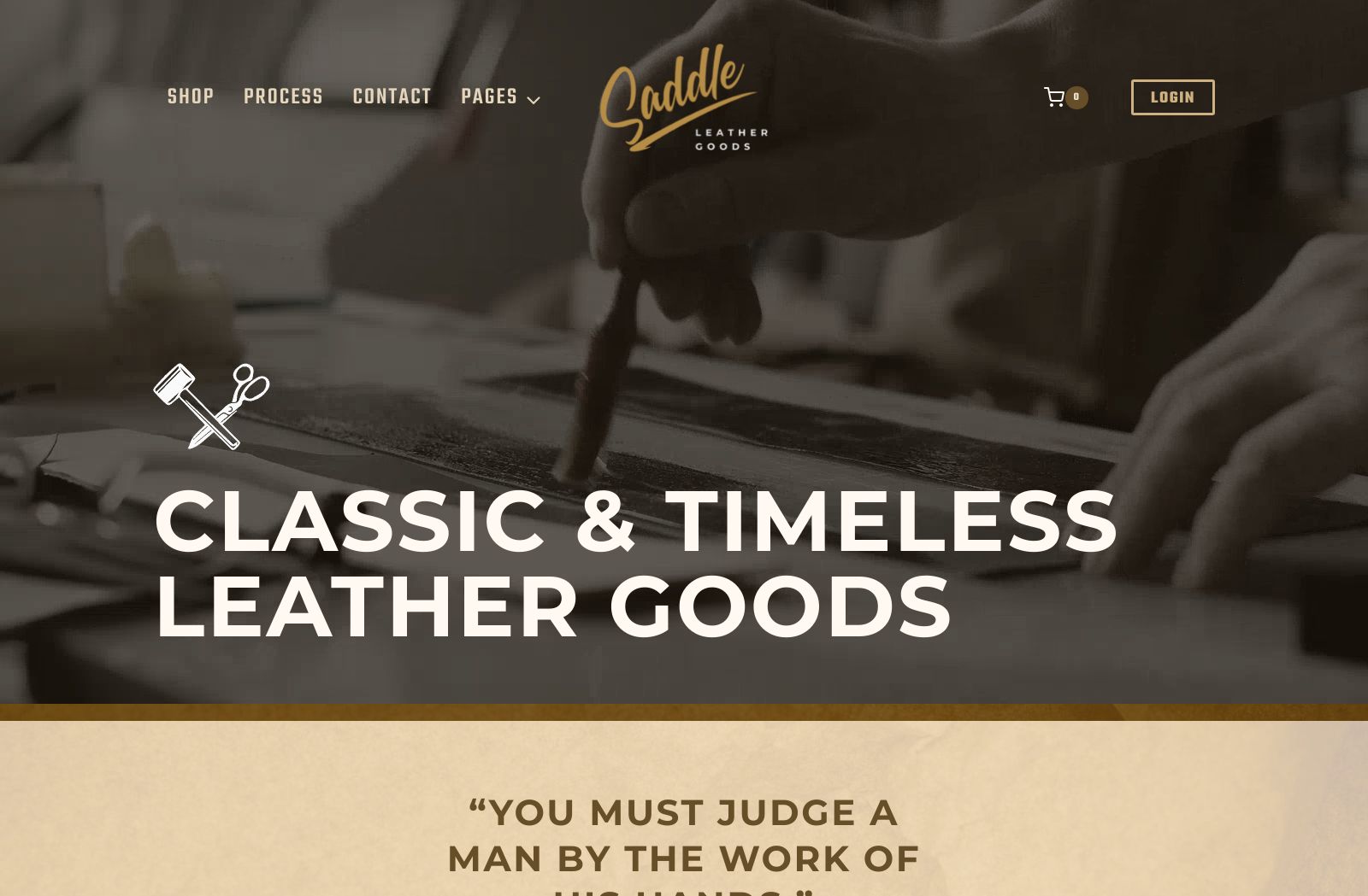 Preview of the Leather Shop template