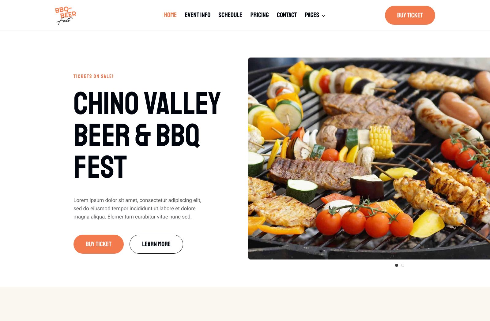 Preview of the BBQ BEER Fest template
