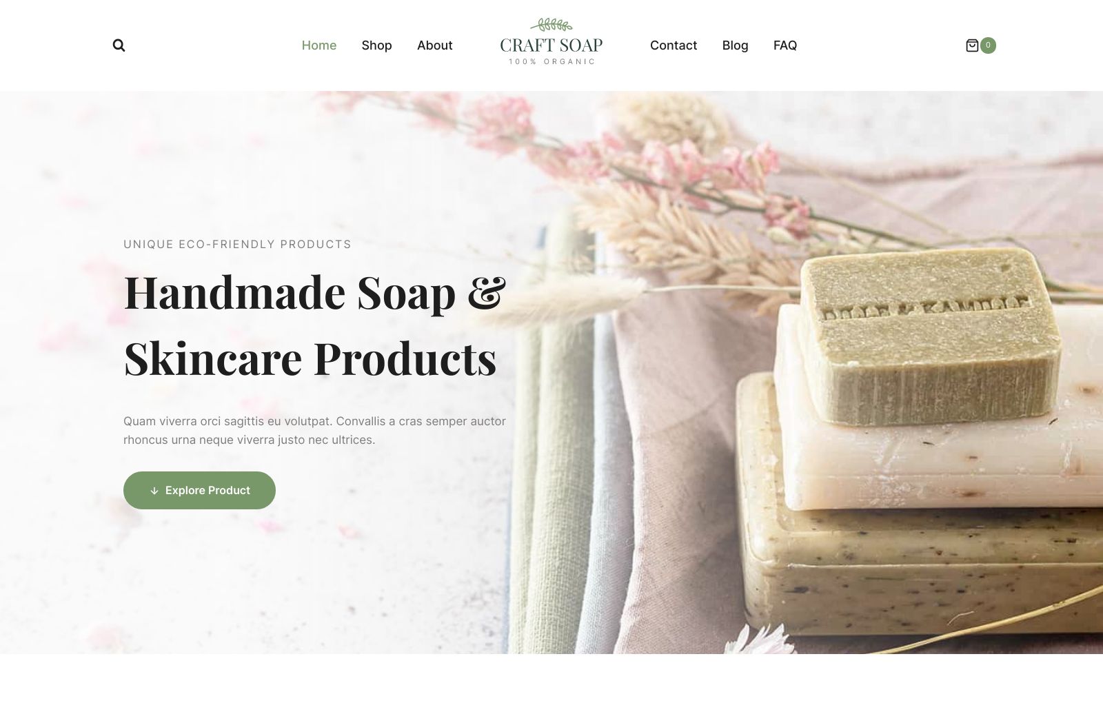 Preview of the Soap Shop template
