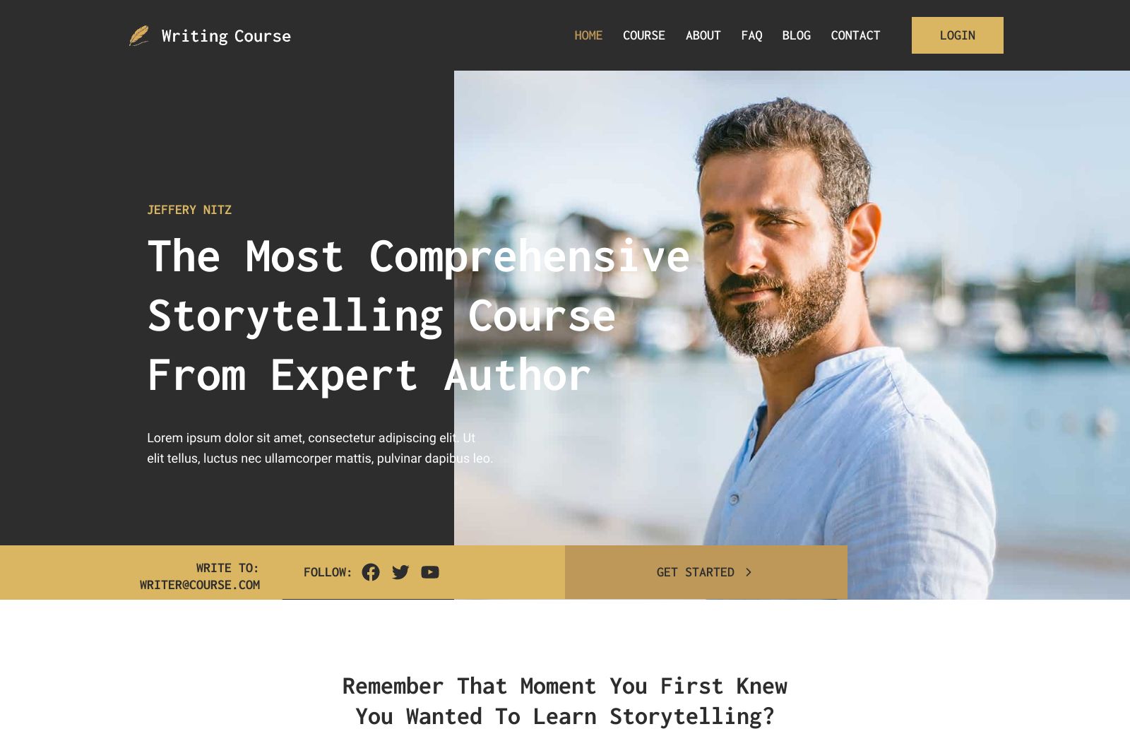 Preview of the Writing Course template