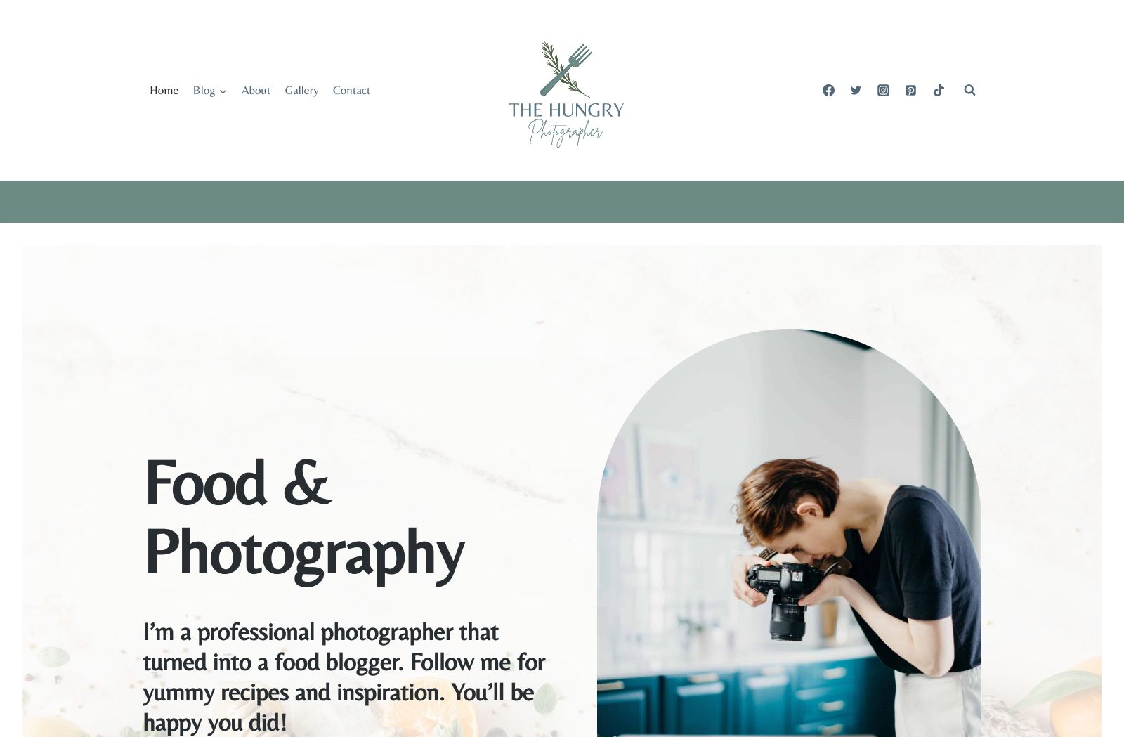 Preview of the Food Photography template