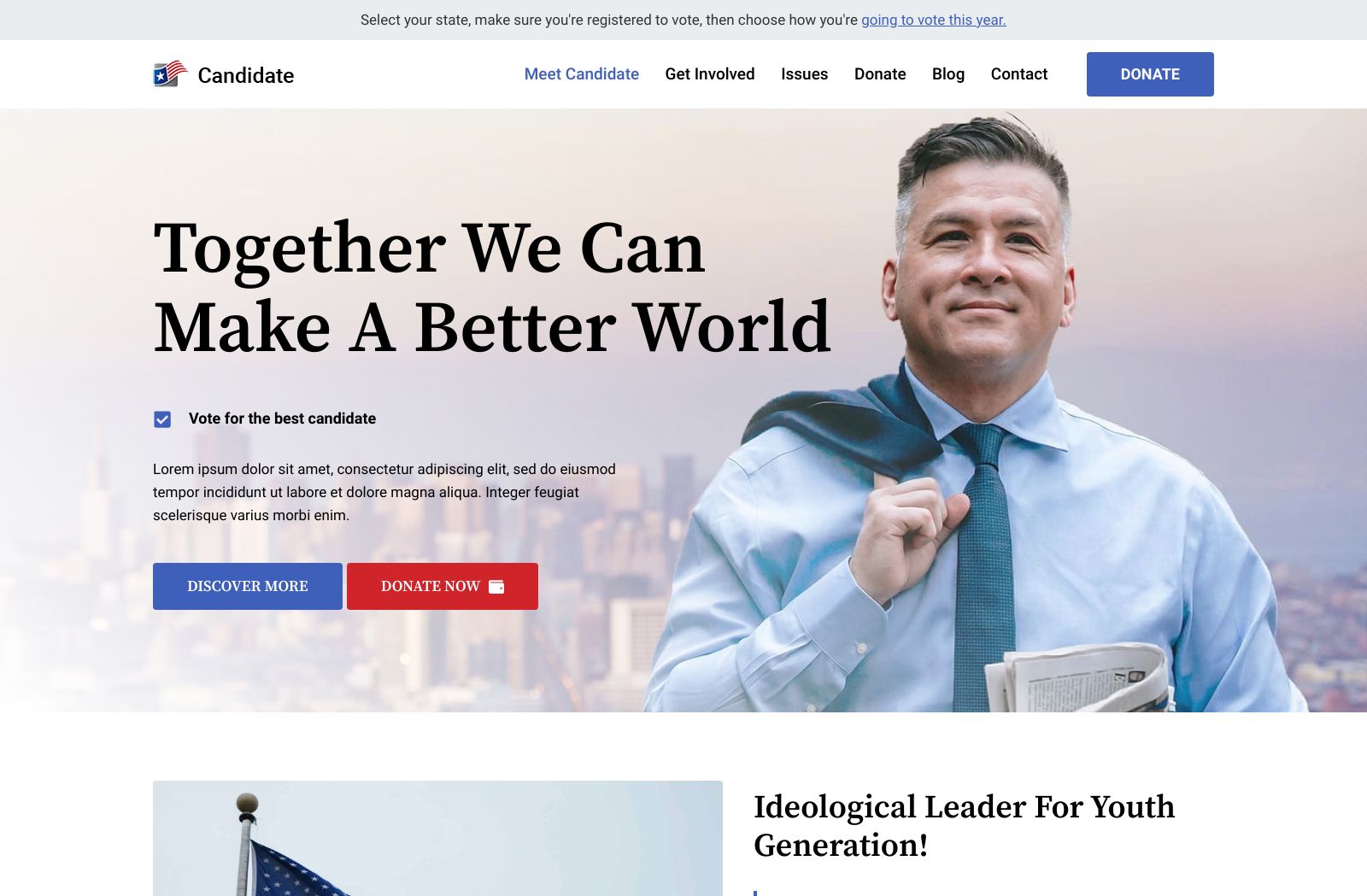 Preview of the Candidate template
