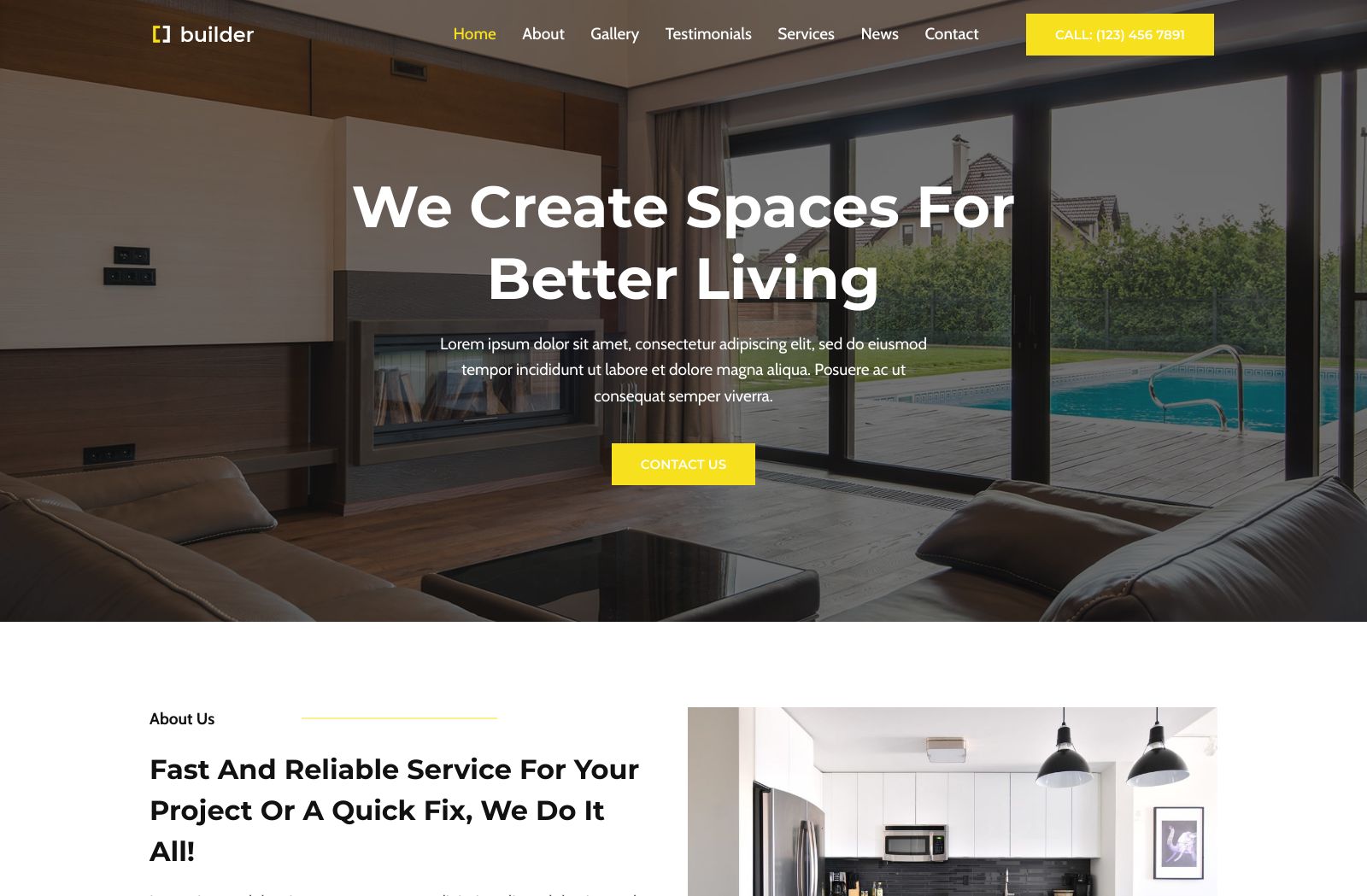 Preview of the Builder template
