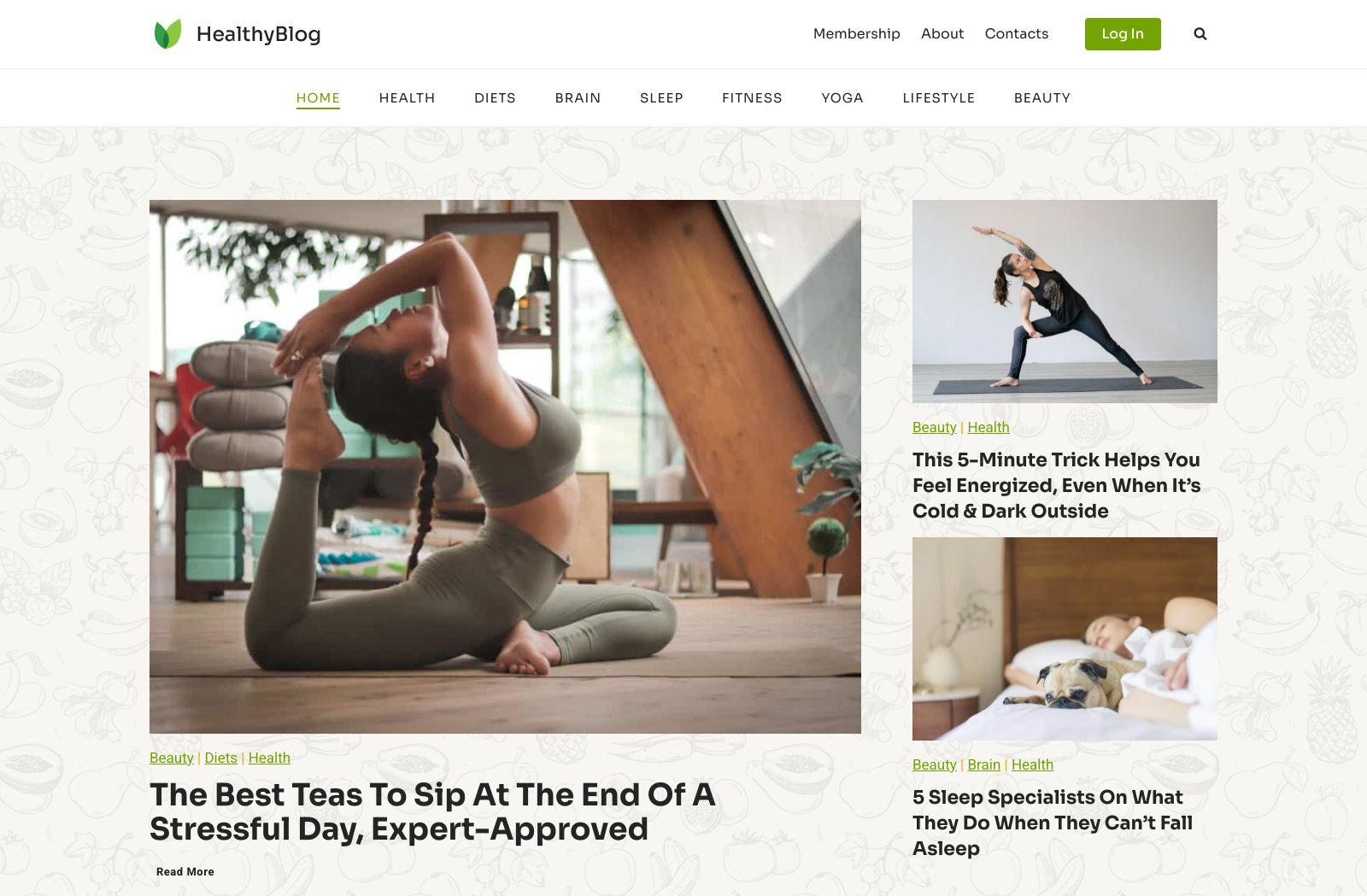 Preview of the Niche News template