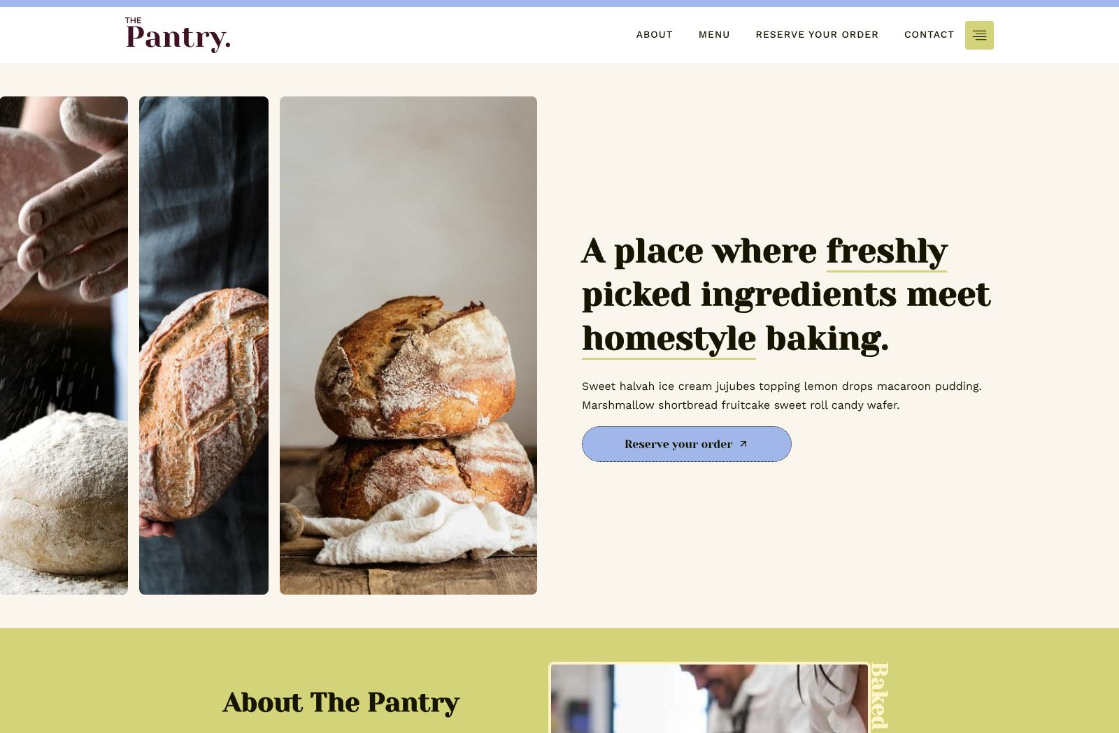 Preview of the The Pantry template