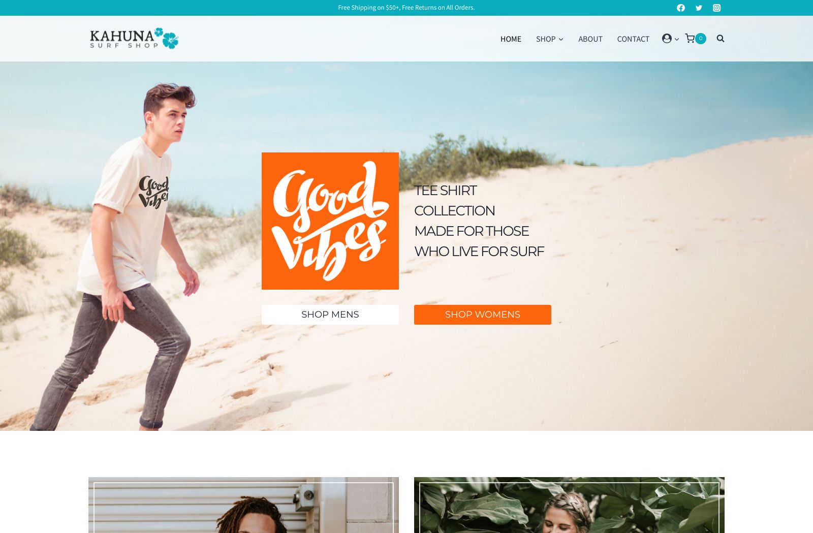 Preview of the Surf Shop template